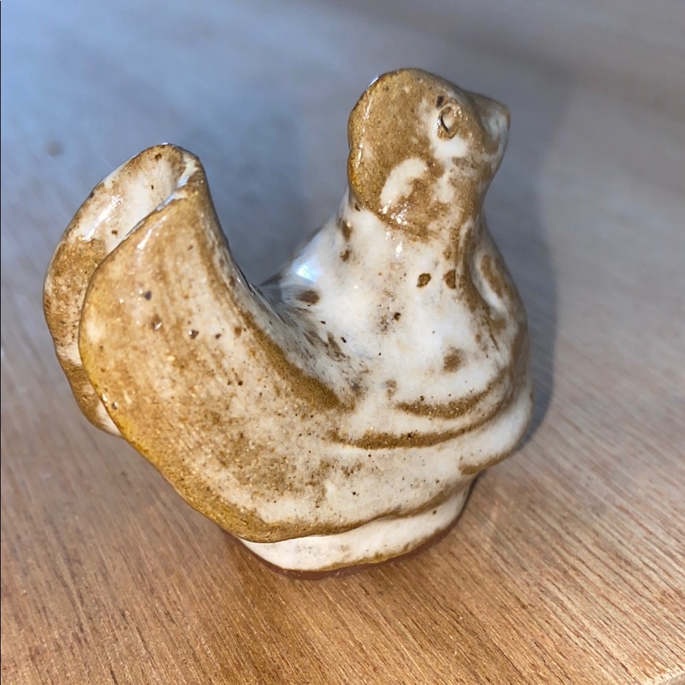 Vintage SB Ceramic 1,8” pottery Chicken Sculpture Figurine Primitive Folk Art